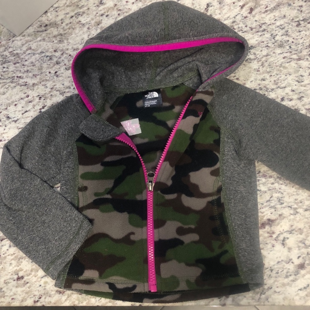 North Face Camo Fleece Jacket